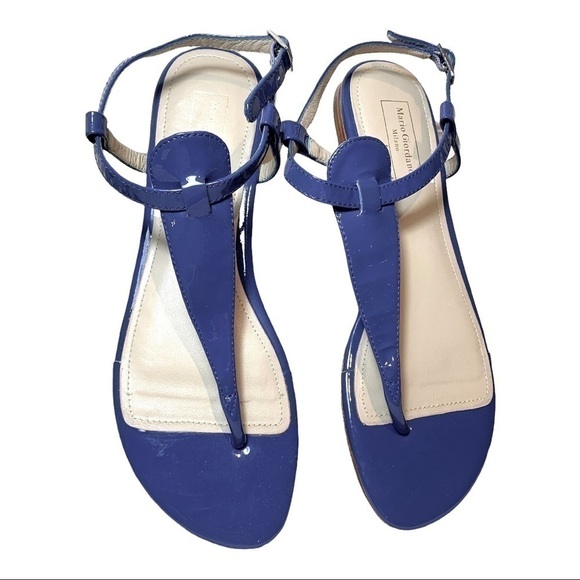 Mario Giordano Zalando Genuine Full Leather Flat T Sandals Ankle Strap Milano 38 - Picture 2 of 11